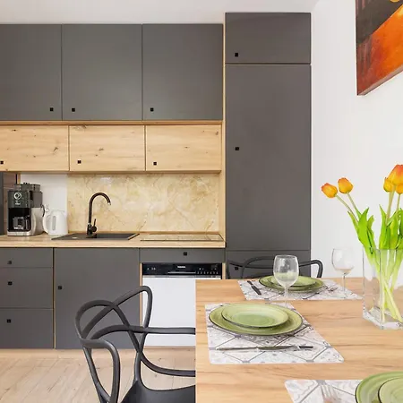 Apartment Piastow Comfy With Balcony & Office In By Renters